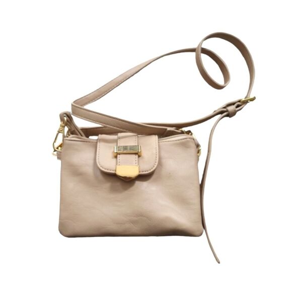 EUC C Women's tan wallet crossbody bag clutch purse removalable shoulder strap - Picture 2 of 13